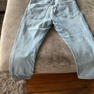 Express Light Blue Straight Leg Jeans